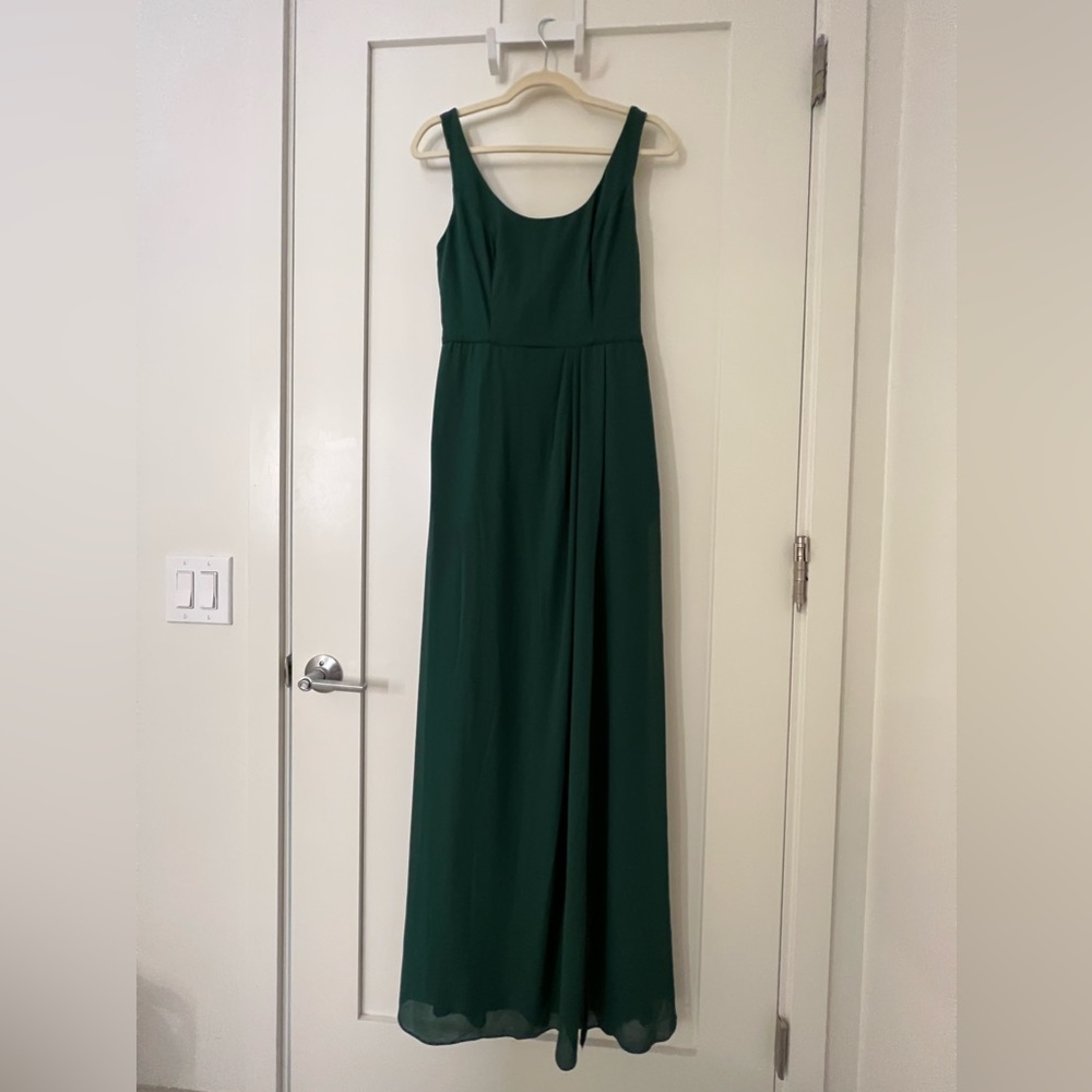 David’s Bridal - chiffon tank scoop neck bridesmaid dress
